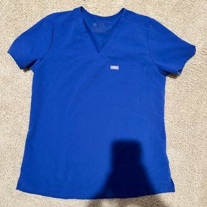 Figs Catarina One-Pocket Scrub Top - Denim Blue - Size Small